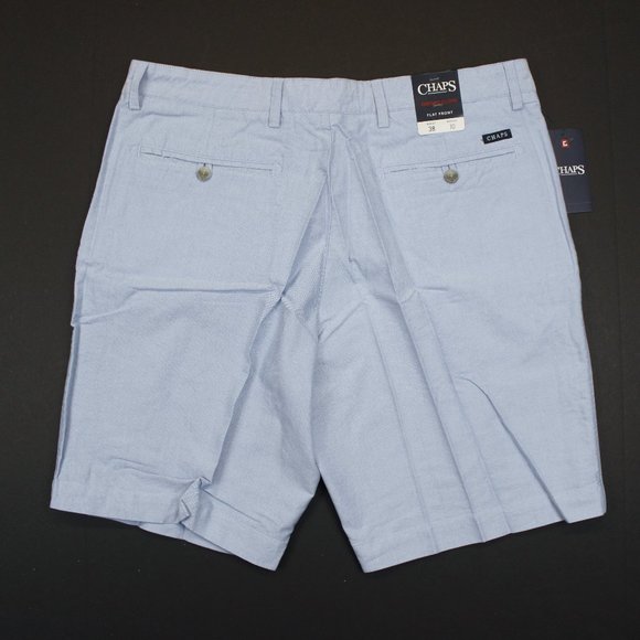 Chaps Oxford Cloth Flat Front Shorts - 38 - Picture 1 of 3
